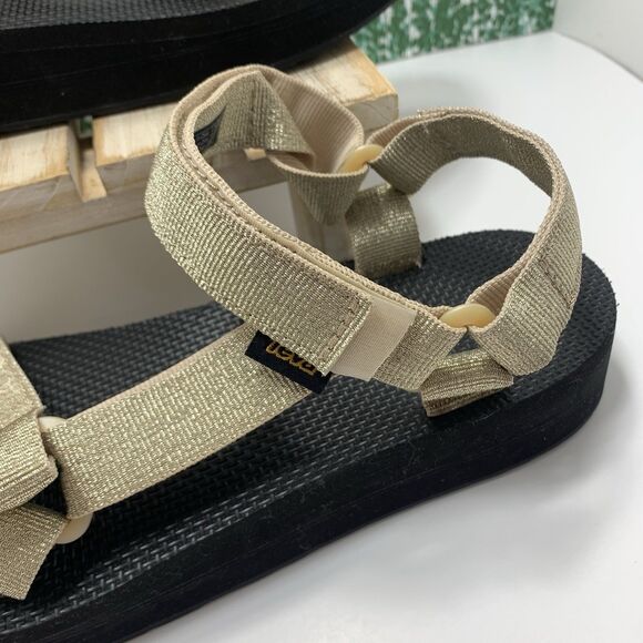 Teva Golden Metallic Womens Sandals Size 10 US Or 41 EU - NWOT - Picture 2 of 14